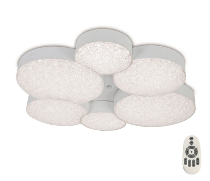 Mantra Fusion M5764 Lunas Ceiling 61cm Diameter 54W LED 3000K, 2830lm, RF Remote Control White, 3yrs Warranty - M5764 Ceiling