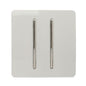 Trendi Switch 2 Gang Retractive white