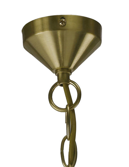 Diyas Apollo  8 Light G9 Satin Brass/Crystal Ceiling Pendant Light Fitting