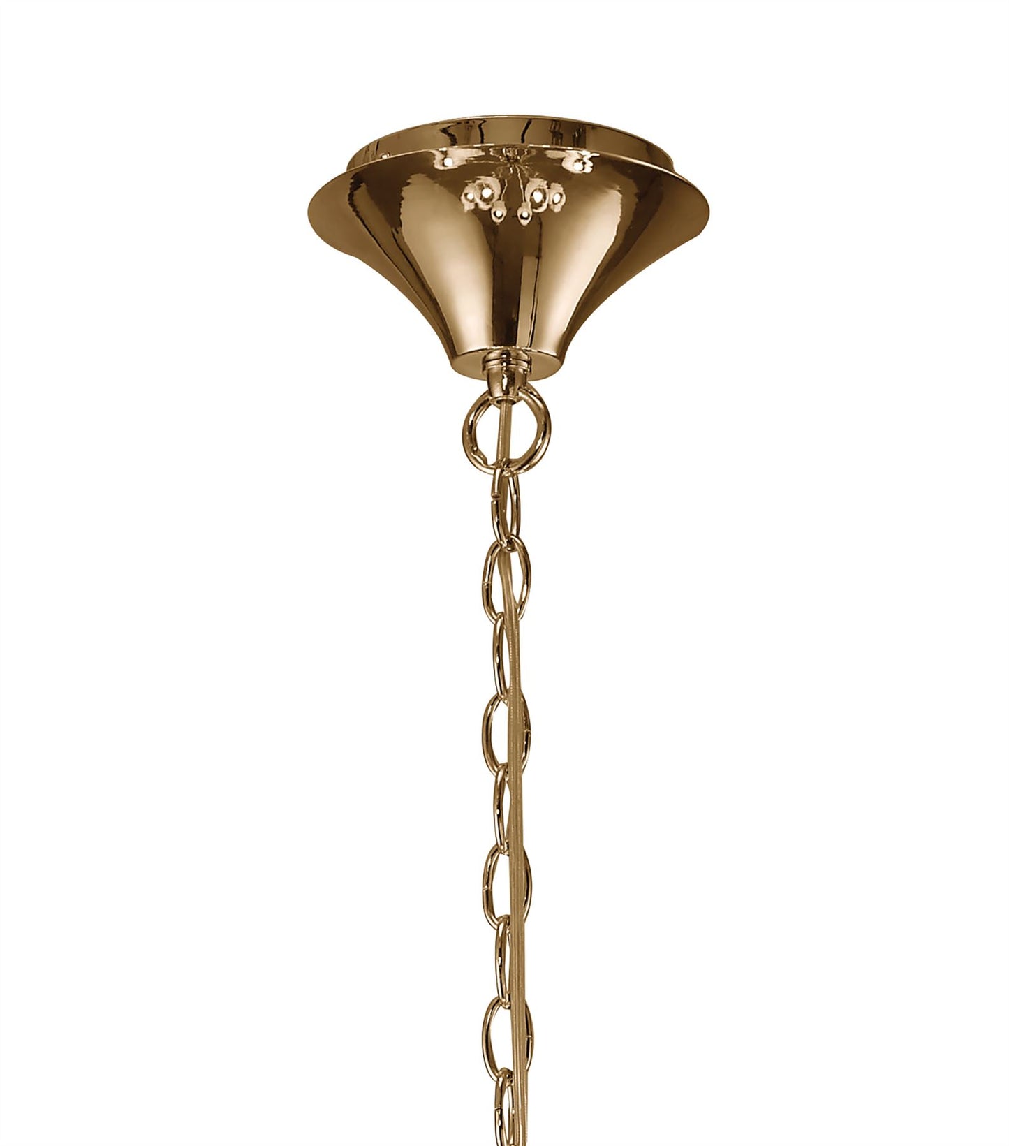 Mantra Tiffany 85cm Pendant 2 Tier 12+12 Light E14+G9, French Gold with Cream Shades & Clear Crystal