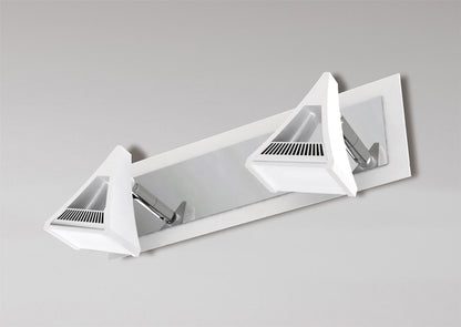Mantra Fusion Filippo Linear Spot Light 2 Light LED 10W 3000K, 900lm, Matt White/Polished Chrome, 3yrs Warranty