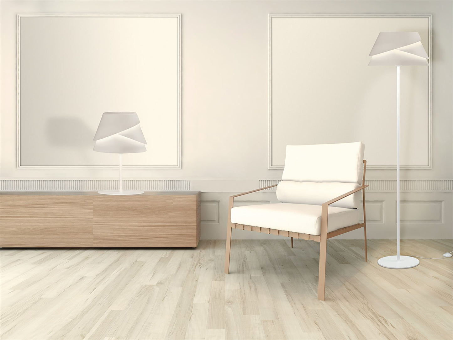 Mantra M5864 Alboran Floor Lamp 1x40W (No Inc), Alumimium/Iron