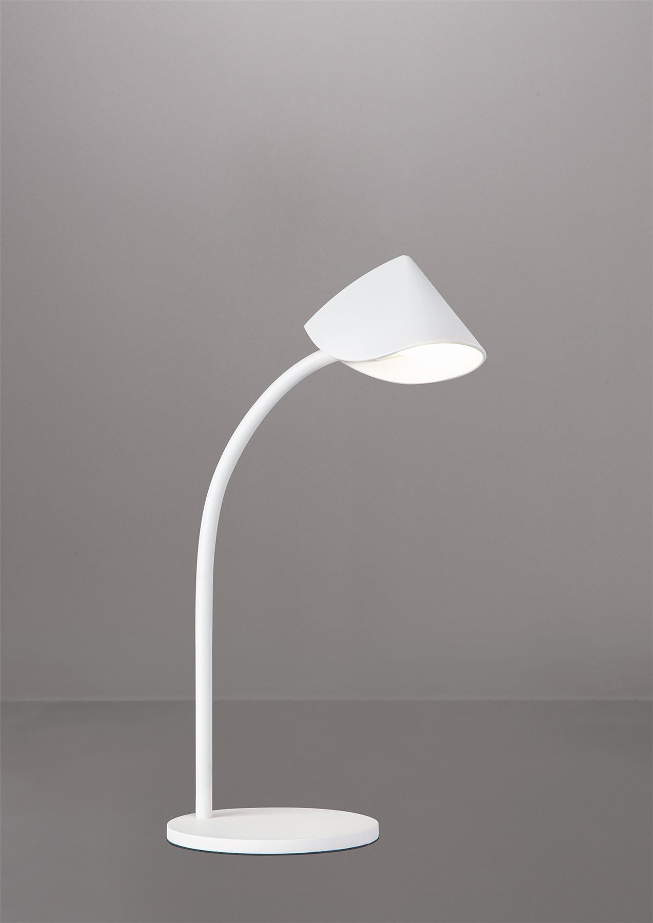 Mantra Capuccina Small 1 Light Table Lamp, 8.5W LED, 3000K, 610lm, White, 3yrs Warranty