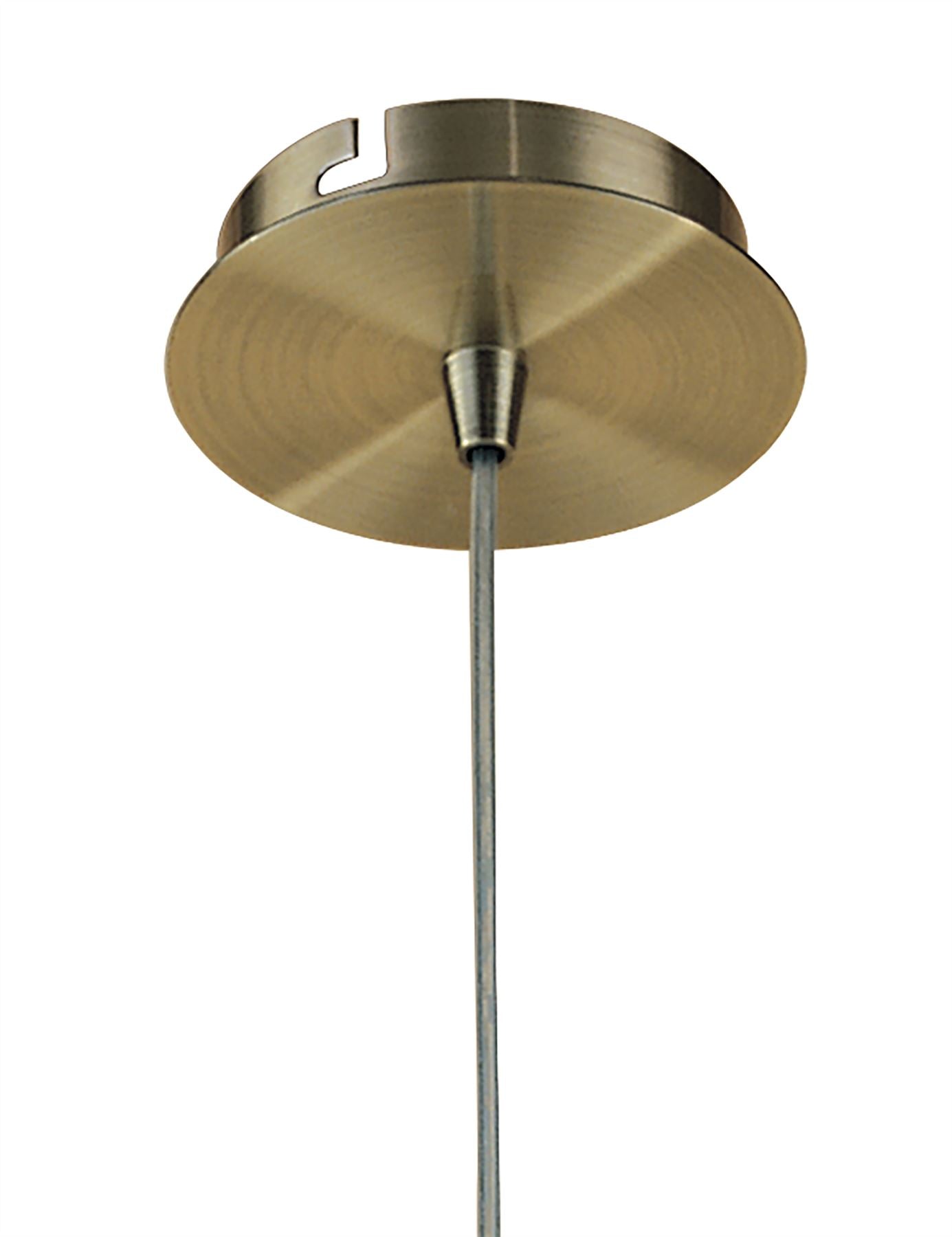 Mantra Pietra 10cm Pendant 1 Light G9, Antique Brass