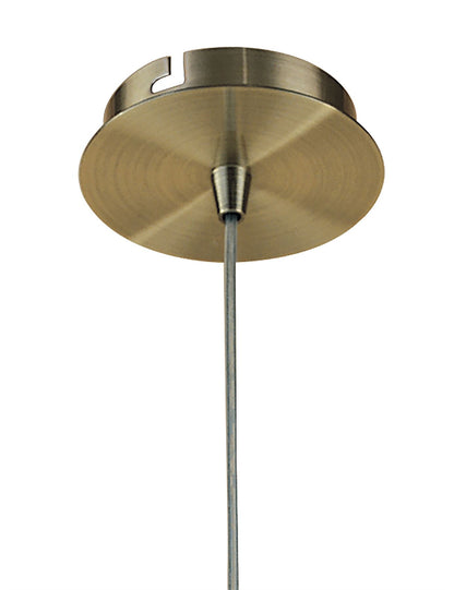 Mantra Pietra 10cm Pendant 1 Light G9, Antique Brass