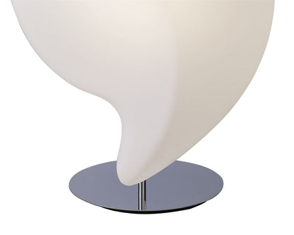 Mantra Natura Table Lamp 2 Light E27 Large Indoor, Polished Chrome/Opal White