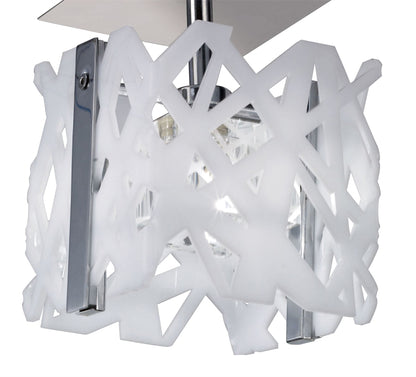 Mantra Tokio Square Ceiling 1 Light G9, Gloss White/Polished Chrome