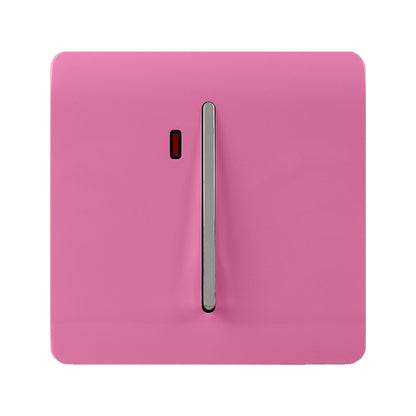 Trendi Artistic Modern Glossy 45 A Tactile Light Switch & Neon Insert Pink