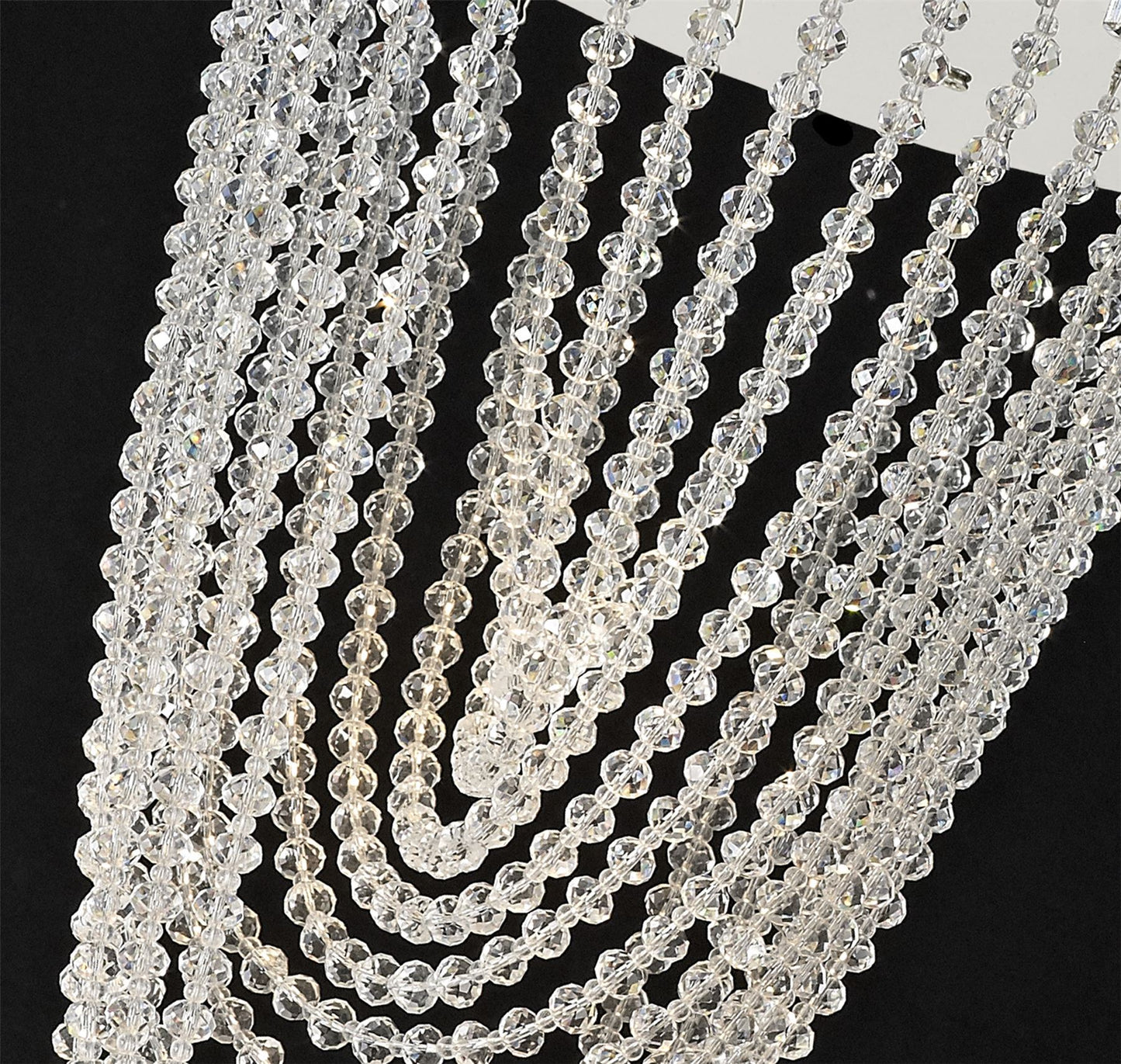 Diyas Camilla 25cm  Round 1 Light GU10 Polished Chrome/Crystal Ceiling Light Fitting