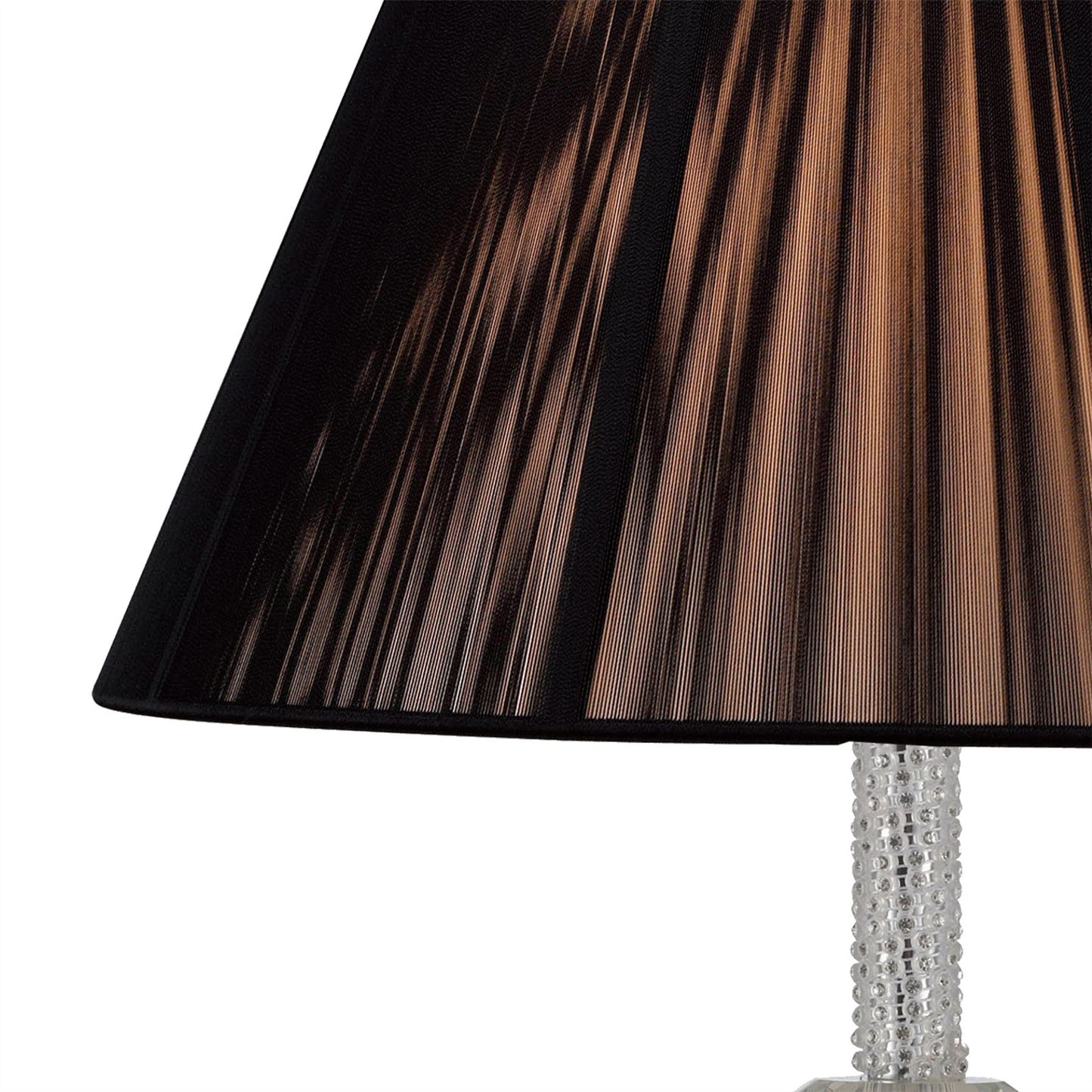 Diyas Elena Crystal Table Lamp WITHOUT SHADE 1 Light E27 Polished Chrome