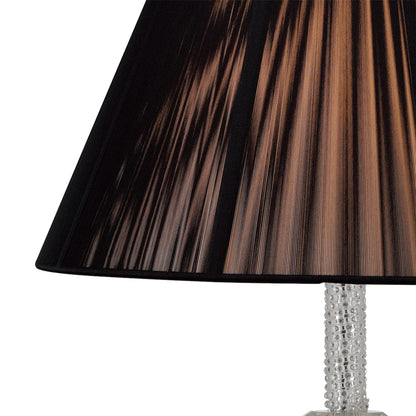 Diyas Elena Crystal Table Lamp WITHOUT SHADE 1 Light E27 Polished Chrome