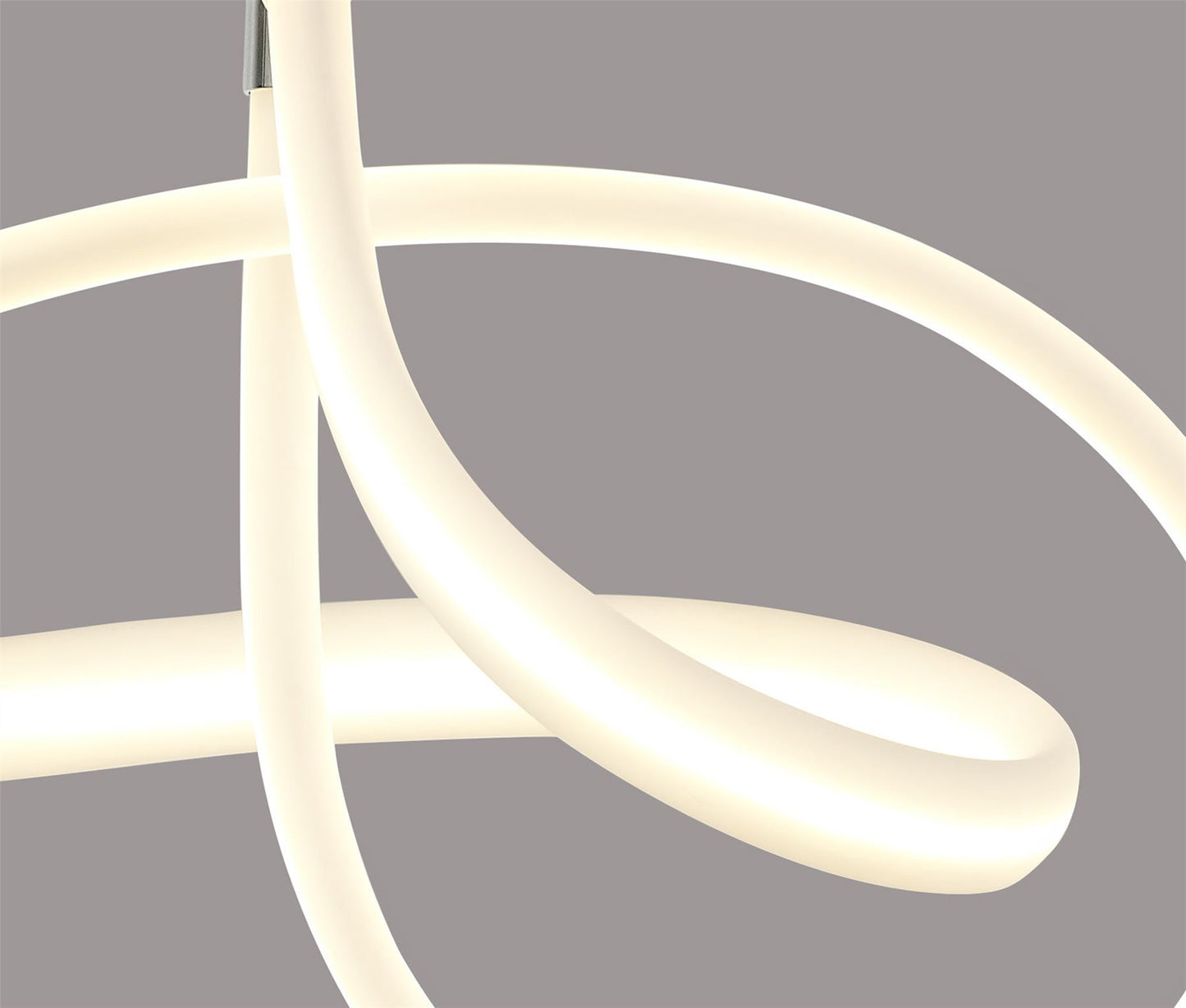 Mantra Armonia Semi Flush Curl, 40W LED, 3000K, 3000lm, Polished Chrome/Frosted Acrylic, 3yrs Warranty Ceiling