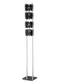 Mantra M1270 Tokio Floor Lamp 4 Light G9, Gloss Black/Polished Chrome