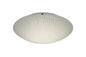 Deco Tassa 18W LED Medium Flush Ceiling Light, 400mm Round, 4000K 1500lm CRI80, Random Line Pattern Glass with Polished Chrome Detail