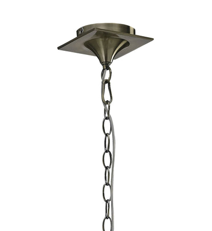 Mantra Mara 78cm Pendant 5 Light E14, Antique Brass with Ivory White Shades