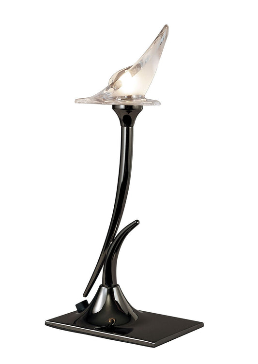 Mantra Flavia Table Lamp 1 Light G9, Black Chrome