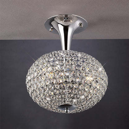 Diyas Vado 28cm Semi Flush 3 Light G9 Polished Chrome/Crystal