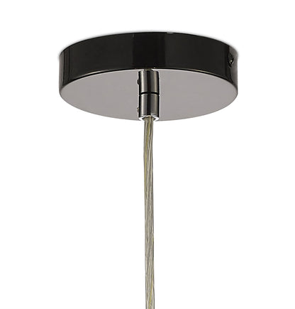 Deco Cassidy Pendant Round Interwinding Aluminium 6 Light G9 Black
