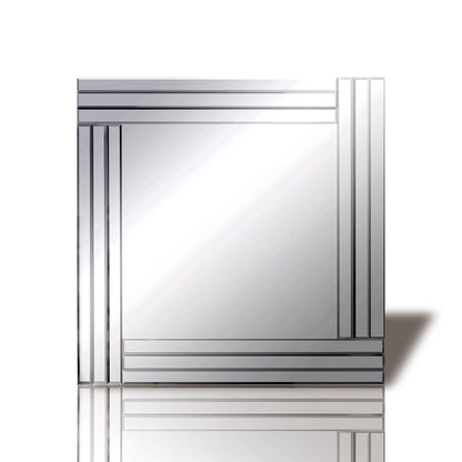 Diyas Home Estin Detailed Mirror 60cm x 60cm Ribbed (Can Only Be Shipped On A Pallet, Additional Charges May Apply.) Mirrors