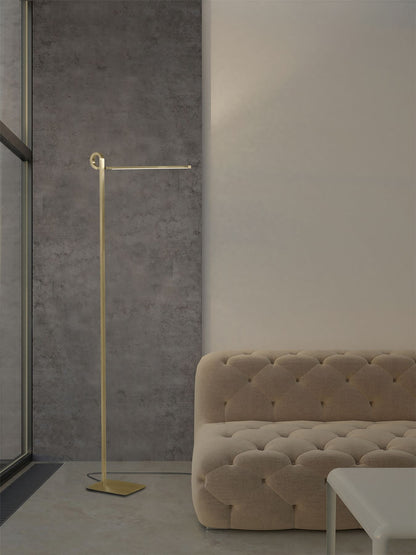 Mantra M6143 Cinto Floor Lamp 175cm, 20W LED, 3000K, 1600lm Dimmable, Antique Brass, 3yrs Warranty