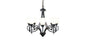 Diyas San Marino 54cm  8 Light E14 Tex/Pewter/Frosted Glass Ceiling Pendant Light Fitting