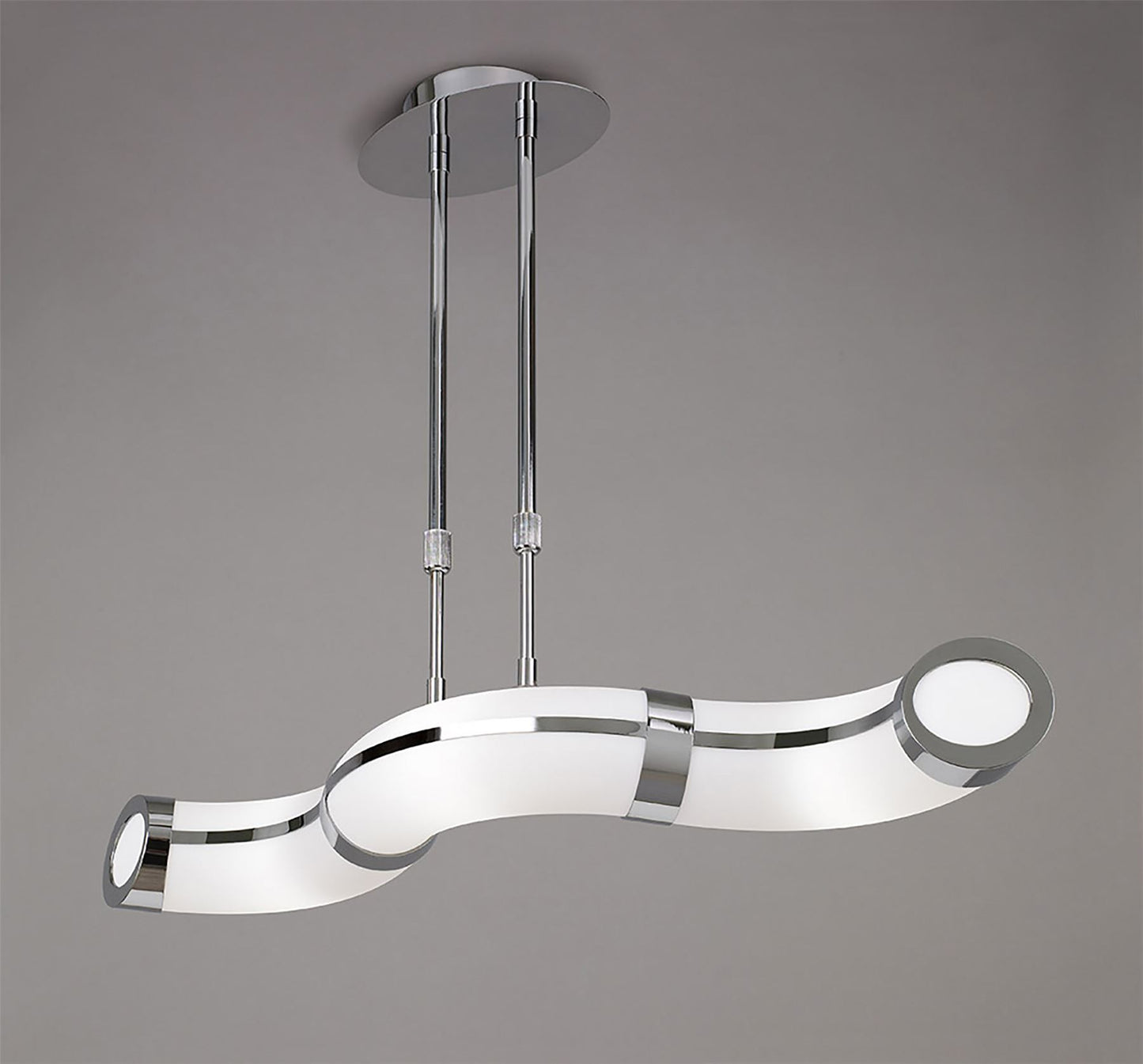 Mantra Guss GU10 Guss Telescopic GU10 3 Light L1, SGU10 Bar, Polished Chrome, White Acrylic, CFL Lamps INCLUDED
