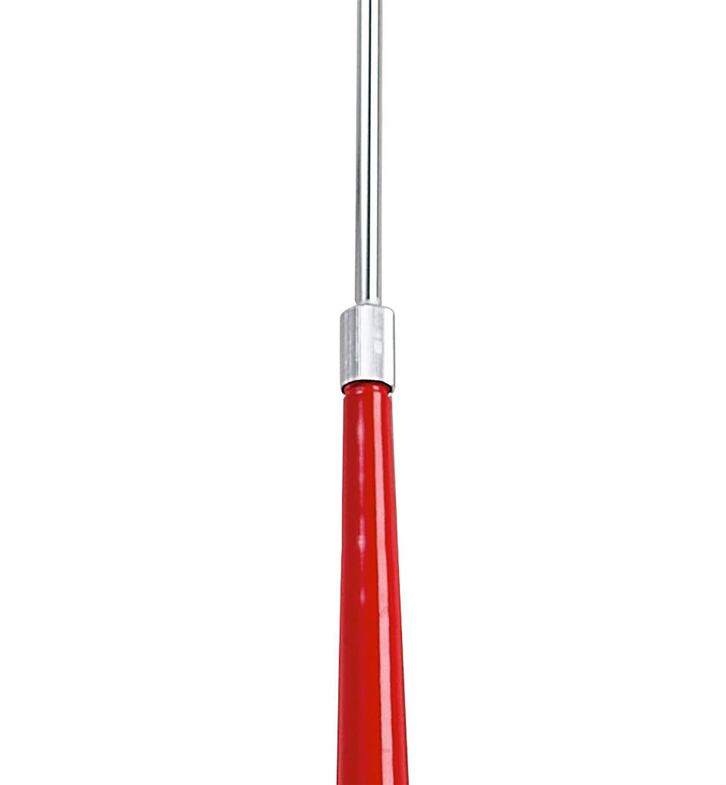Mantra Ora 72cm Telescopic Convertible To Semi Flush 4 Light E27, Gloss Red/White Acrylic/Polished Chrome, CFL Lamps INCLUDED