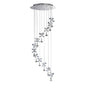 Diyas Aviva 45cm  12 Light 4000K LED Polished Chrome/Crystal Ceiling Pendant Light Fitting
