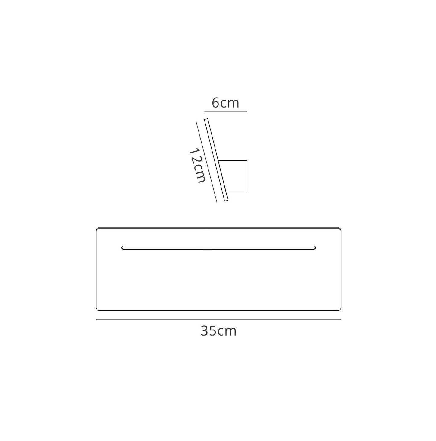 Mantra Fusion M5121 Toja Wall Light Rectangular 8W LED 4000K, 720lm, White, 3yrs Warranty