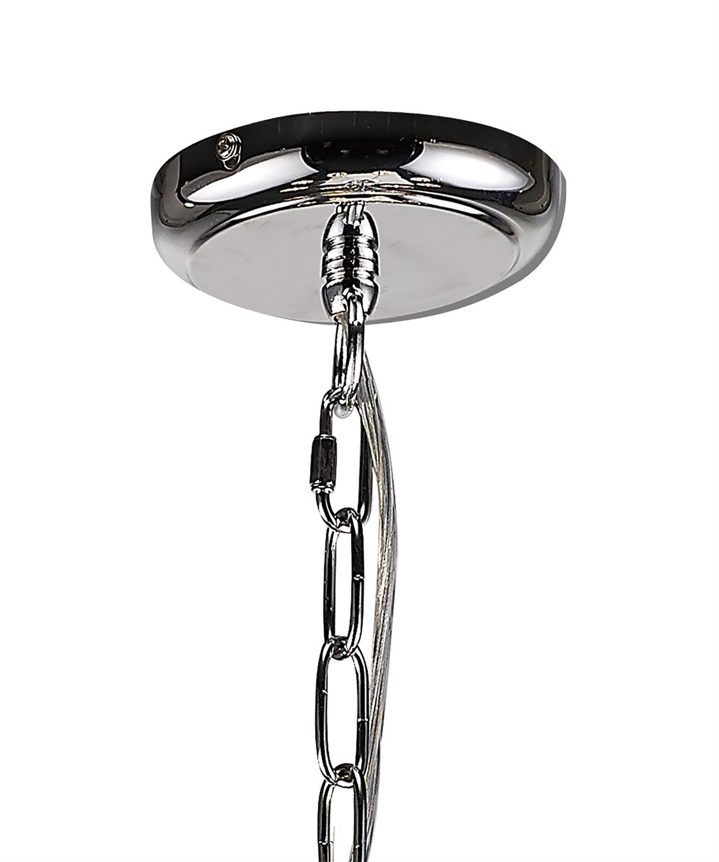 Diyas Chelsie 78cm  8 Light G9 Polished Chrome/Clear Beaded Glass Ceiling Pendant Light Fitting