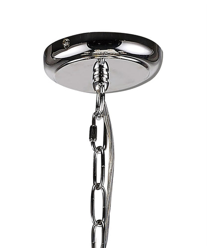 Diyas Chelsie 78cm  8 Light G9 Polished Chrome/Clear Beaded Glass Ceiling Pendant Light Fitting