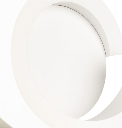 Mantra Tsunami 1 Light Round Wall Light, 12W LED, 3000K, 900lm, Sand White, 3yrs Warranty