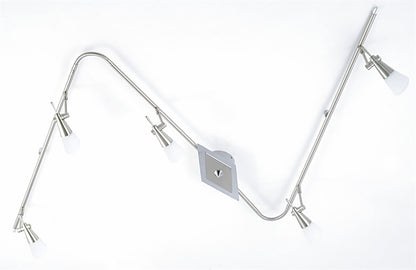 Diyas Diama Flexi Linear G9 5 Light G9 Nickel/Polished Chrome/Opal Glass