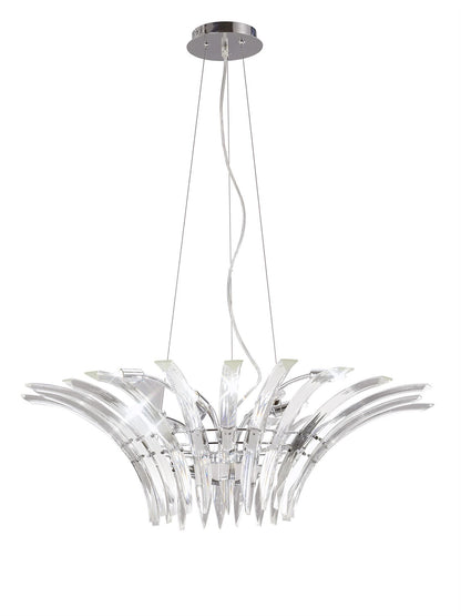 Diyas Sinclair  9 Light G9 Polished Chrome Ceiling Pendant Light Fitting