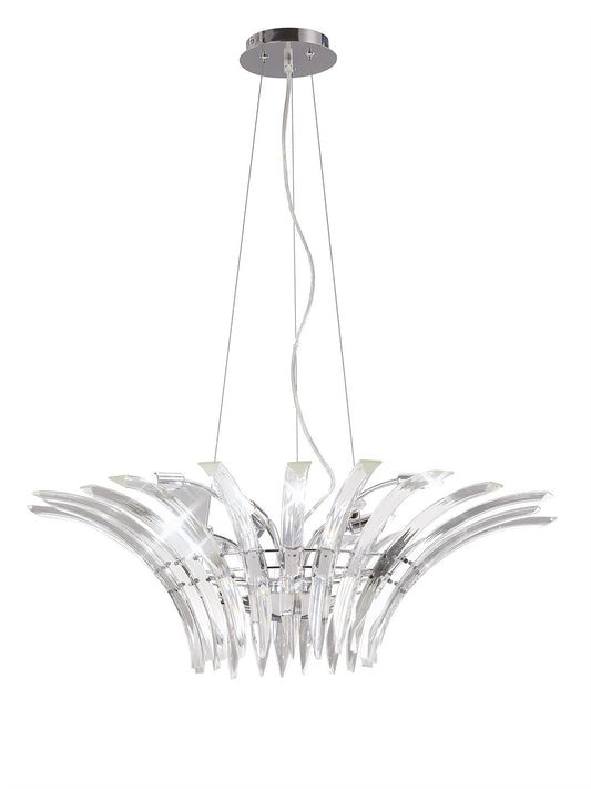 Diyas Sinclair  9 Light G9 Polished Chrome Ceiling Pendant Light Fitting