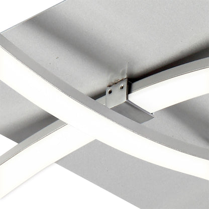 Mantra M4999 Nur Square Ceiling 34W LED 3000K, 2600lm, Dimmable Silver/Frosted Acrylic/Polished Chrome, 3yrs Warranty - M4999 Ceiling