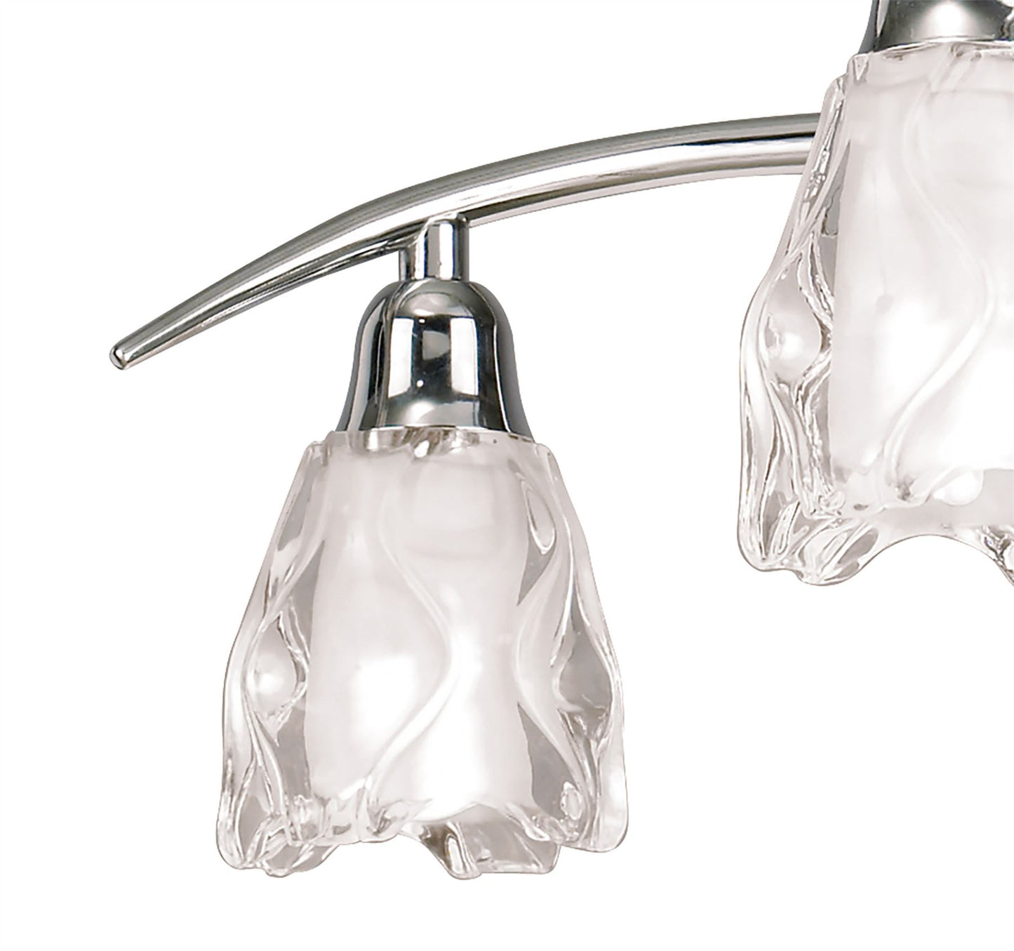 Mantra Amel 51cm Telescopic Convertible To Semi Flush 4 Light L1/SGU10, Polished Chrome, CFL Lamps INCLUDED