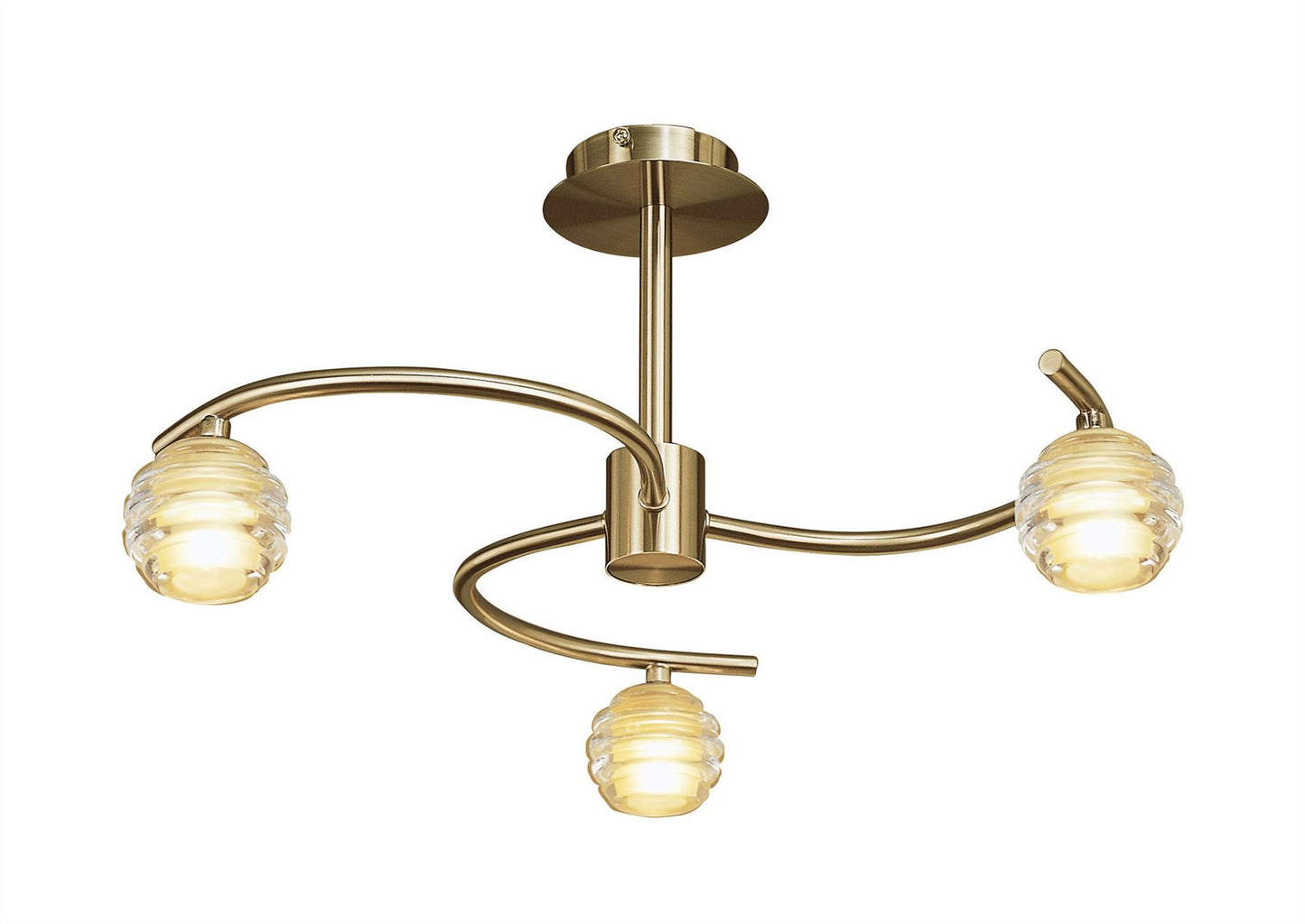 Mantra Sphere 51.7cm Semi Flush 3 Light G9, Antique Brass