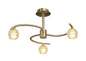 Mantra Sphere 51.7cm Semi Flush 3 Light G9, Antique Brass