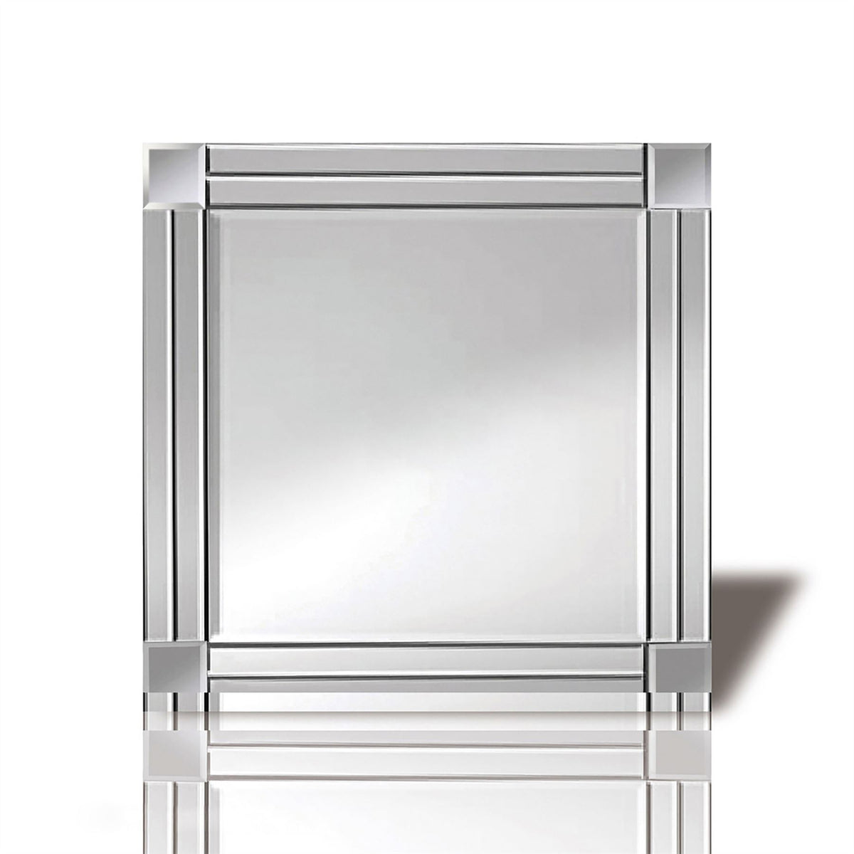 Diyas Home Matteo 60cm x 60cm Duel Cut Detailed Mirror (Can Only Be Shipped On A Pallet, Additional Charges May Apply.) Mirrors