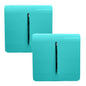 Trendi 1 Gang 2 Way 240V Screwless Artistic Modern Glossy 10 Amp Chrome Rocker Electrical Wall Light Switch in Bright Teal (2 pack)