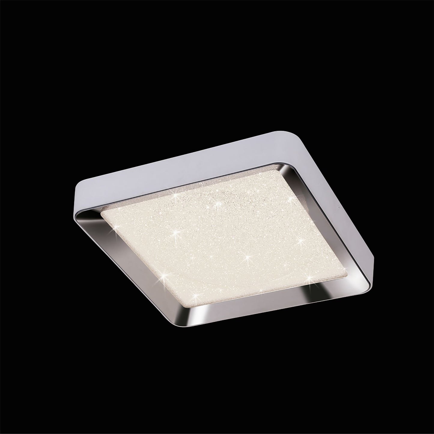 Mantra Fusion M5921 Male Flush 50cm Square 24W LED 3000-6500K Tuneable, 1920lm, Remote Control Chrome/ Acrylic, 3yrs Warranty - M5921 Crystal
