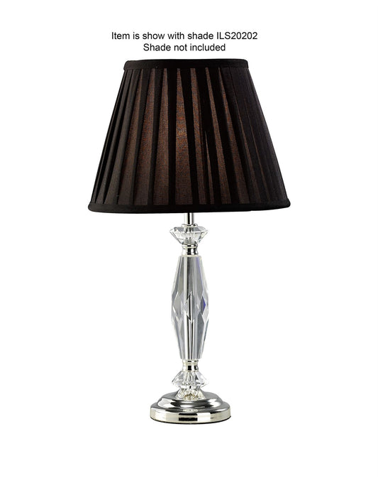 Diyas Nexon Crystal Table Lamp WITHOUT SHADE 1 Light E14 Silver Finish