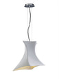 Mantra M5071 Twist Pendant 1 Light E27, Cement Effect/Polished Chrome