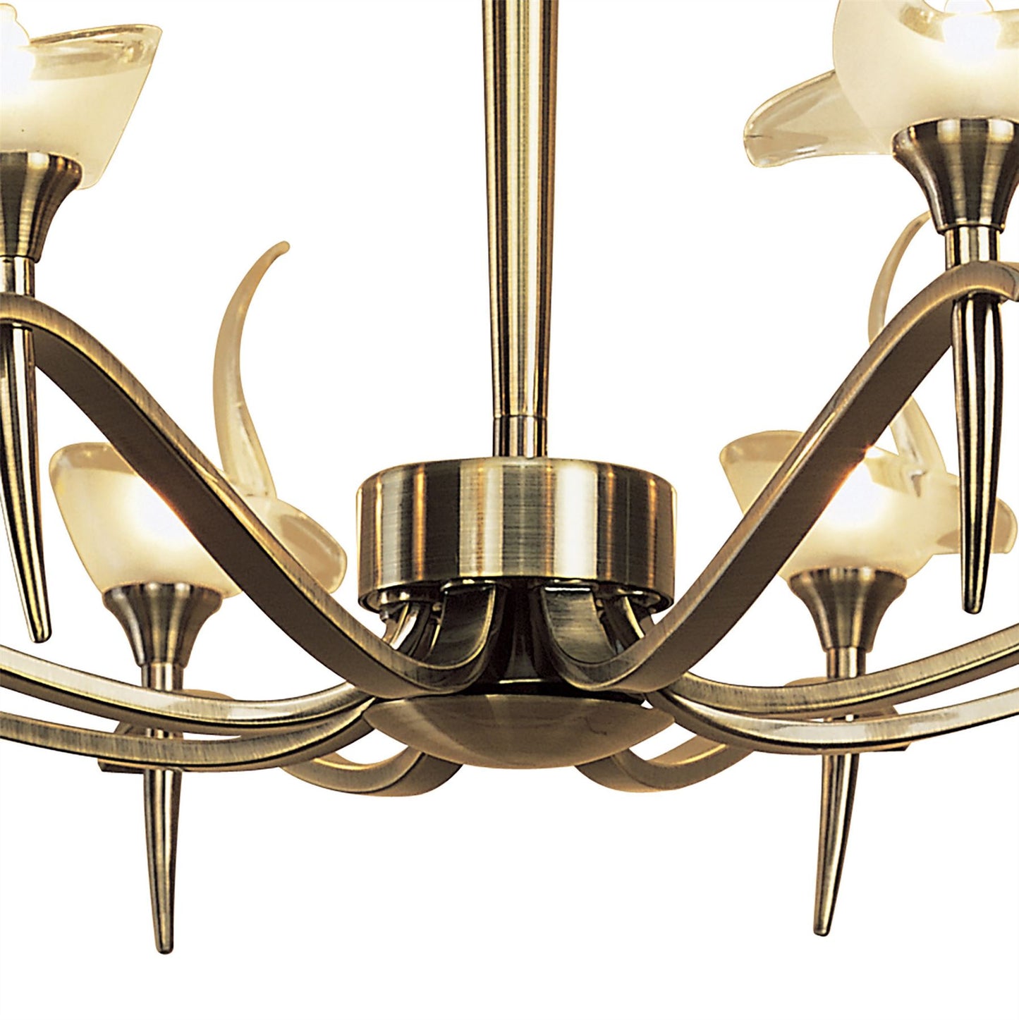 Mantra Viena 71.5cm Telescopic Pendant Round 8 Light G9, Antique Brass