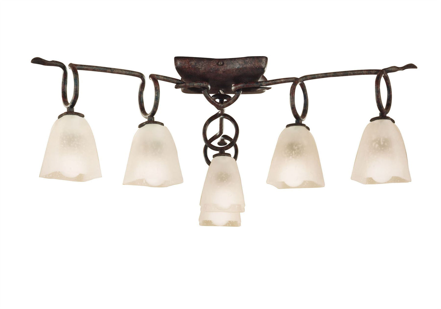 Mantra (0001 001) Oberture 60cm Ceiling 6 Light E14, Brown/Black Oxide