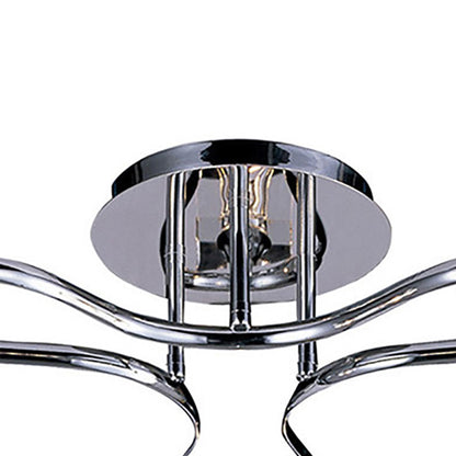 Diyas Sisco 54cm Semi Flush Round 3 Light G9 Polished Chrome