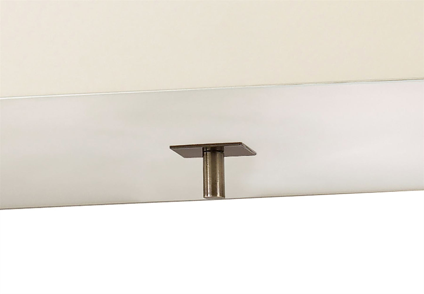 Mantra Akira Square Pendant 4 Light E27, Antique Brass/Frosted Glass with Cream Shade