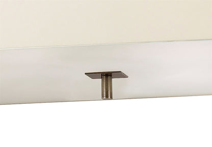 Mantra Akira Square Pendant 4 Light E27, Antique Brass/Frosted Glass with Cream Shade