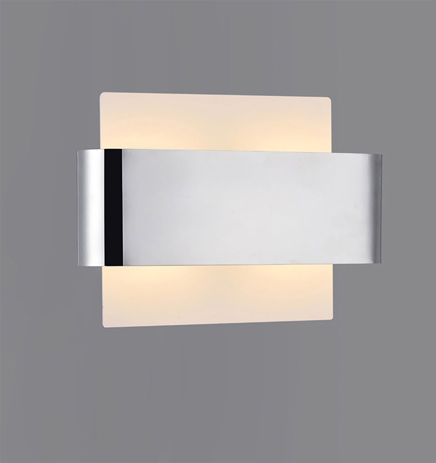 Deco Damo 2 Light G9 Flush Ceiling Light, White Base with Polished Chrome Centre Band
